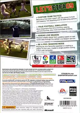 FIFA 09 (USA) box cover back